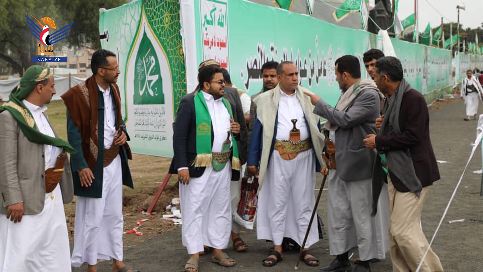 مدير مكتب الرئاسة يتفقد ساحة الاحتفال بالمولد النبوي في إب